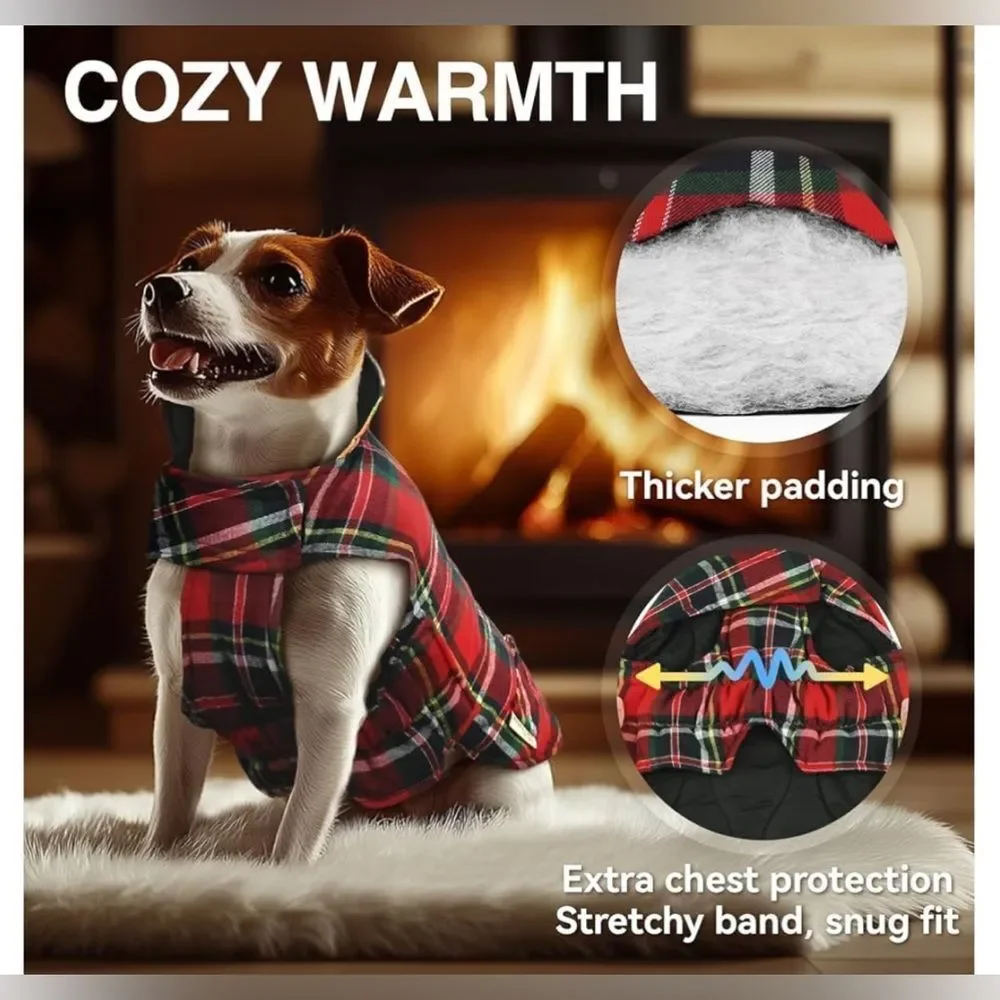 Vivaglory Reversible Plaid and Tan Dog Coat (Burberry look-alike) soooo cute!